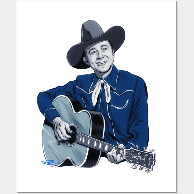 Tex Ritter - An illustration by Paul Cemmick Wall Art by PLAYDIGITAL2020